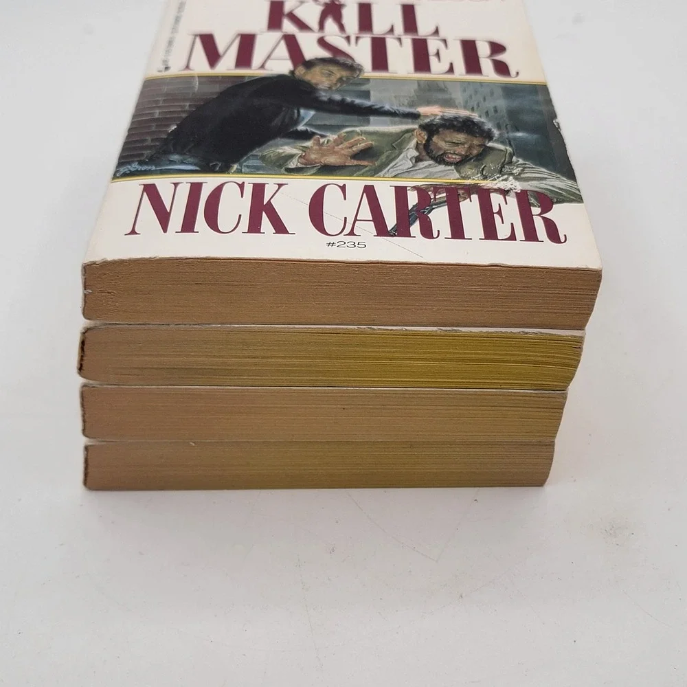 Nick Carter Killmaster Paperback Lot 4 Books 228 232 234 235 Spy Action Good